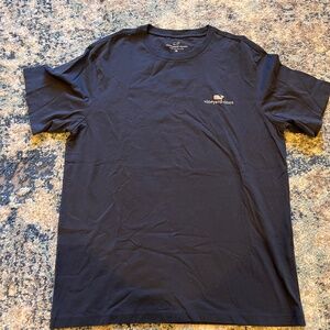 MEN'S Vineyard Vines Blue Short Sleeve Tee with Pink Whale